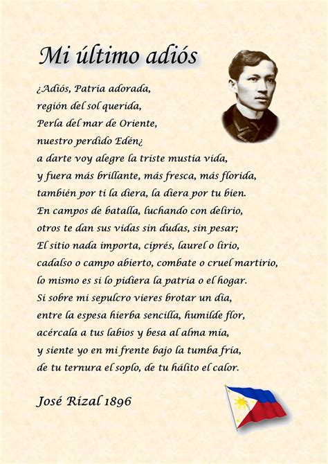 mi ultimo adios pronunciation|Mi Ultimo Adios by Jose Rizal (Spanish with English translations) .